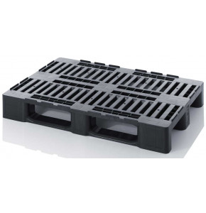 Medium plastic pallet with safety edge -  HD-PE