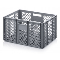 Bac ajouré euro-norme BA6320 - 600 x 400 x 320 mm-Poignées ouvertes