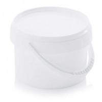 Round bucket with lid and handle - 0.55 litres