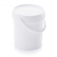 Round bucket with lid and handle - 0,88 litres