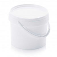 Round bucket with lid and handle - 0.95 litres