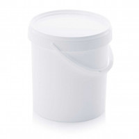 Round bucket with lid and handle - 10.8 litres