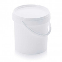 Round bucket with lid and handle - 1.18 litres