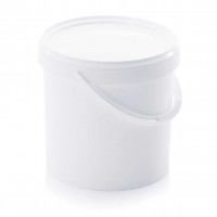 Round bucket with lid and handle - 12.8 litres