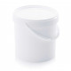 Round bucket with lid and handle - 12.8 litres