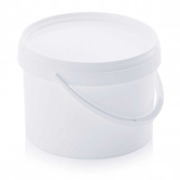 Round bucket with lid and handle - 4.4 litres
