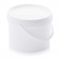 Round bucket with lid and handle - 7.4 litres