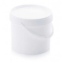 Round bucket with lid and handle - 8.6 litres