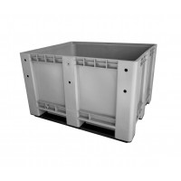 Caisse-palette PEHD grise parois fermées - 1200 x 1000 x H750 mm