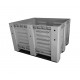 Grey HDPE pallet box with open sides - 1200 x 1000 x H750 mm