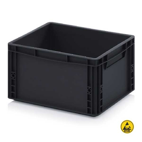 ESD Euro conductive container 4322HG - 400x300x220 mm