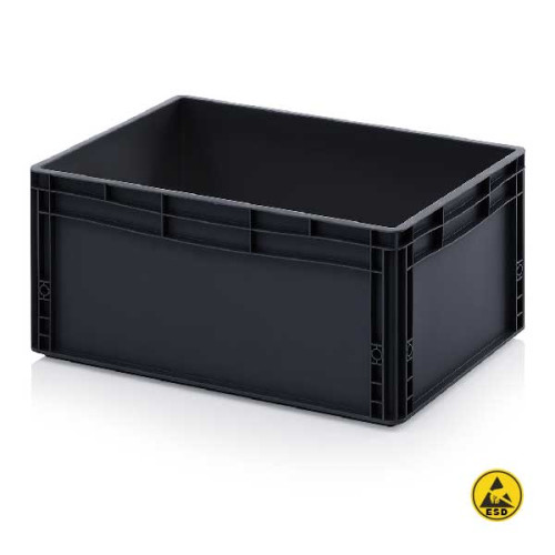 ESD Euro conductive container 6427HG - 600x400x270 mm