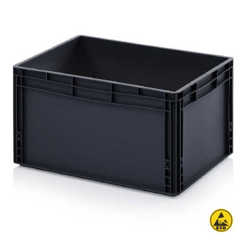 ESD Euro conductive container 6432HG - 600x400x320 mm