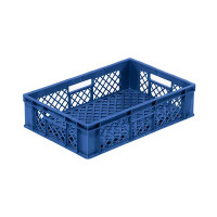 Bac ajouré autoclavable bleu - 608x405x152 mm