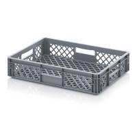 EURO perforated bin with open handles - EO 6412- 600x400x120 mm