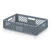 EURO perforated bin with open handles - EO 6415 - 600x400x150 mm