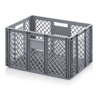 EURO perforated bin with open handles - EO 6432 - 600x400x320 mm