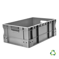 EUROBOX grey solid bin - 600x400xH220 mm