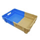 Stackable and nestable solid bi-color crate – 600x400x123 mm