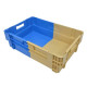 Stackable and nestable  solid bi-color crate – 600x400x183 mm