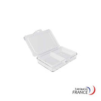 Boîte à compartiments fixes A8 - 90x65x20 mm - 2 cases