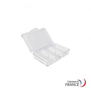 Boîte à compartiments fixes A8 - 90x65x20 mm - 6 cases