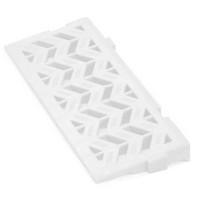 White access ramp for duckboards 500x170x33 mm