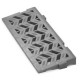 Rampe d'accès grise pour caillebotis 500x170x33 mm