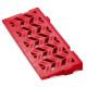 Rampe d'accès rouge pour caillebotis 500x170x33 mm