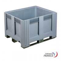 Caisse-palette PEHD sur semelles - 1200x1000x785 mm  