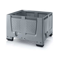 Perforated plastic pallet box