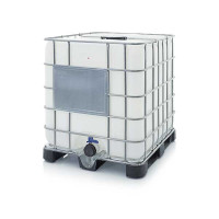Container IBC avec palette plastique 3 semelles - IBC 1000 K 225.80 - 1200x1000x1160 mm