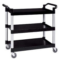 Chariot polyvalent noir 3 plateaux - 1020x500xH960 mm