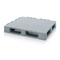 Grey pallet with closed lid and safety edge for cleanrooms -  H 12105 - 1200x1000 mm