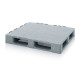 Grey pallet with closed lid and safety edge for cleanrooms -  H 12105 - 1200x1000 mm