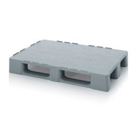 Grey pallet with closed lid and safety edge for cleanrooms - HD 1208 - 1200x800 mm