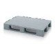 Palette grise couvercle fermé avec bord de sécurité pour salle blanche - HD 1208 - 1200x800 mm