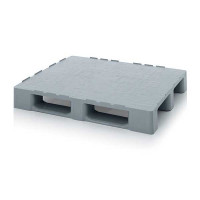 Grey pallet with closed lid and safety edge for cleanrooms - HD 1210 - 1200x1000 mm