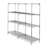 Modular racking in chromed steel wire 