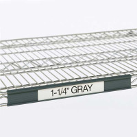 PE-IND label holder for chrome-plated steel wire shelving