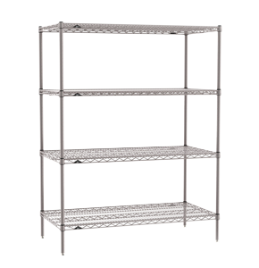 Chromed steel wire shelving